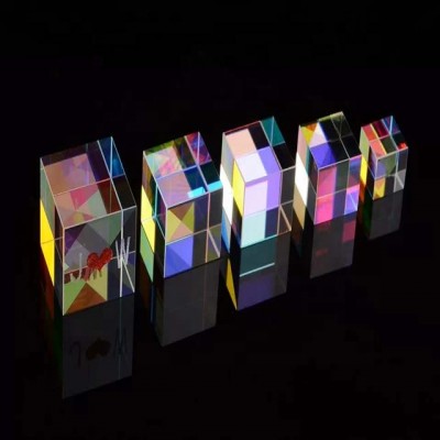 20mm/23mm/25mm 50mm Optical Glass Crystal Combiner Prism X Cube RGB Dispersion Splitter Cube of Light Magic Cube Prism